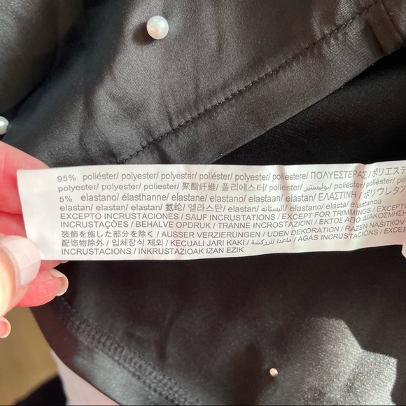 Zara black pearl studded crop cami top - Picture 7 of 7